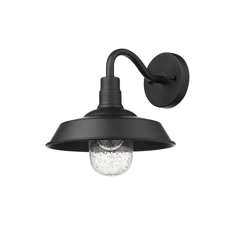 Matte Black One Light Wall Sconce from the Burry Collection
