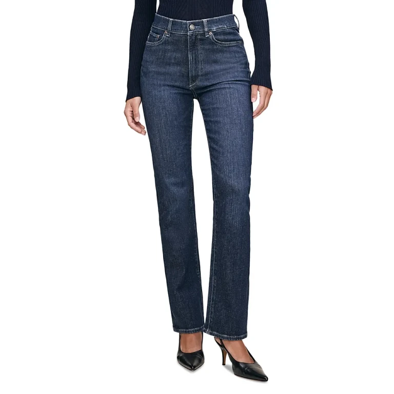 DL1961 Halle Straight High Rise Instasculpt Jeans in Crescent Harbor