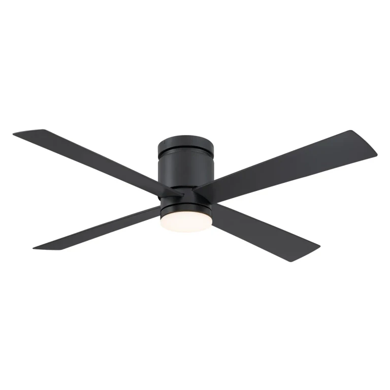 Fanimation Kwartet 52" LED Indoor Ceiling Fan in Black with Opal Frosted Glass