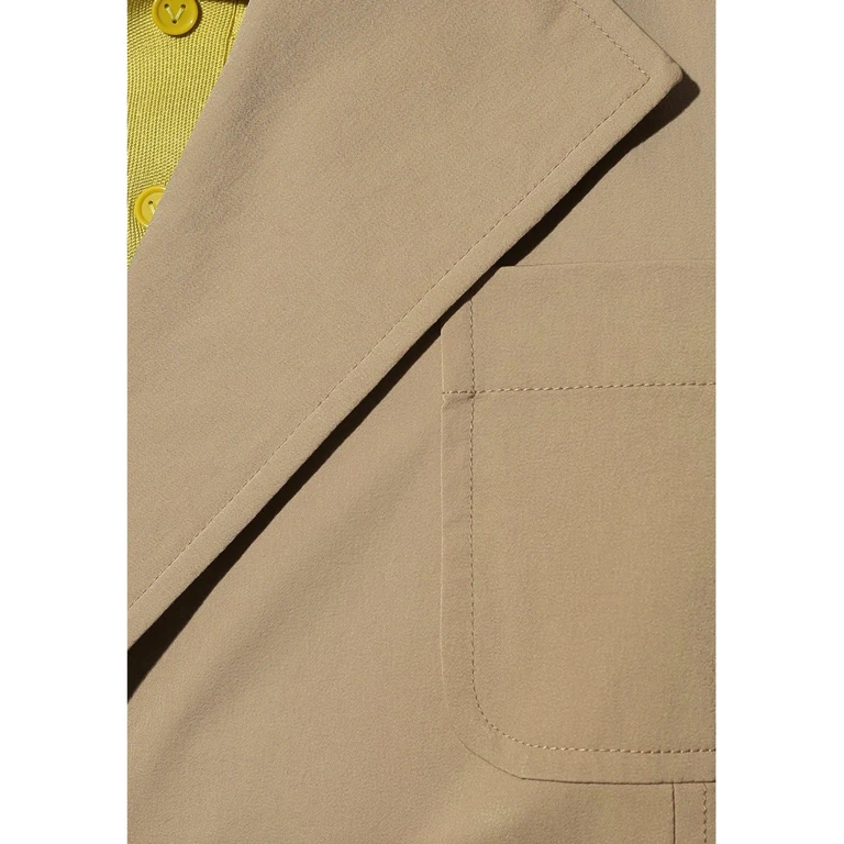 Bottega Veneta Double-Breasted Blazer Beige Elastane Polyamide - Men