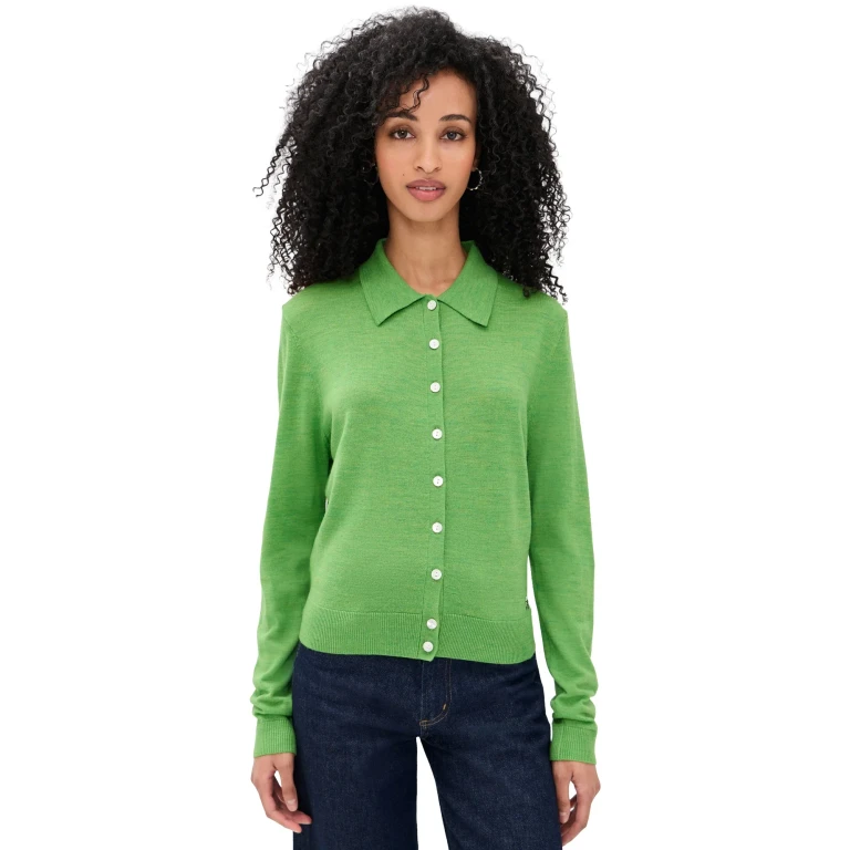 Sandy Liang Ley Cardigan Heather Green M