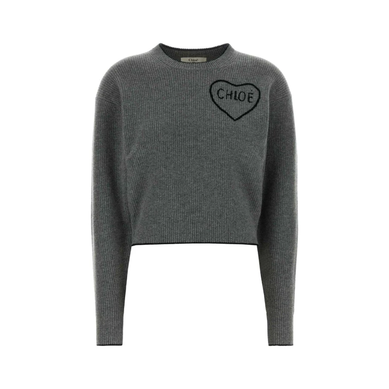 Chloé Dark Grey Wool Blend Sweater