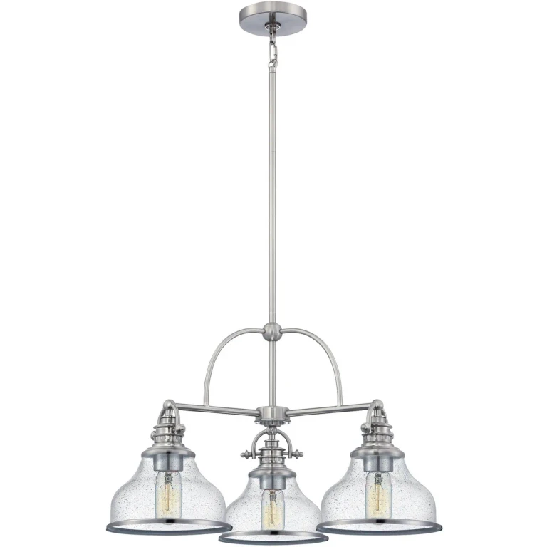 Quoizel Grant 3-Light Chandelier in Brushed Nickel