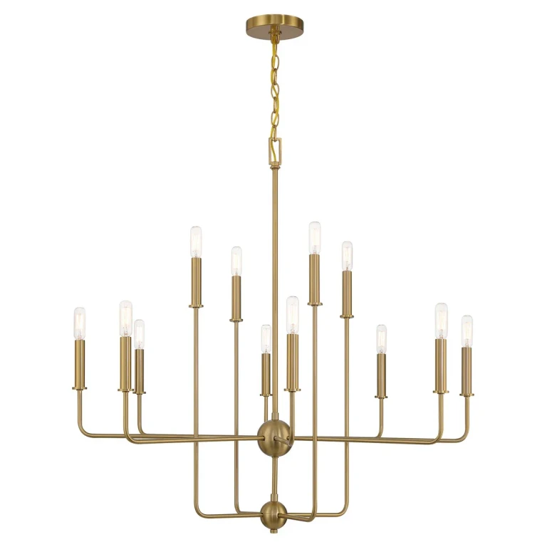 Avondale 12-Light Chandelier in Warm Brass