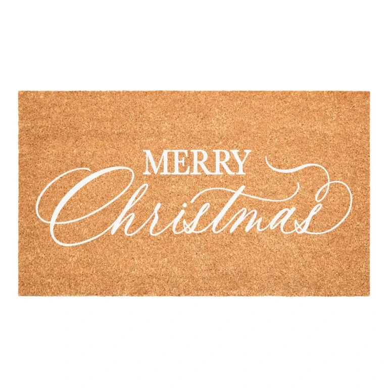 Red Christmas Calligraphy Doormat