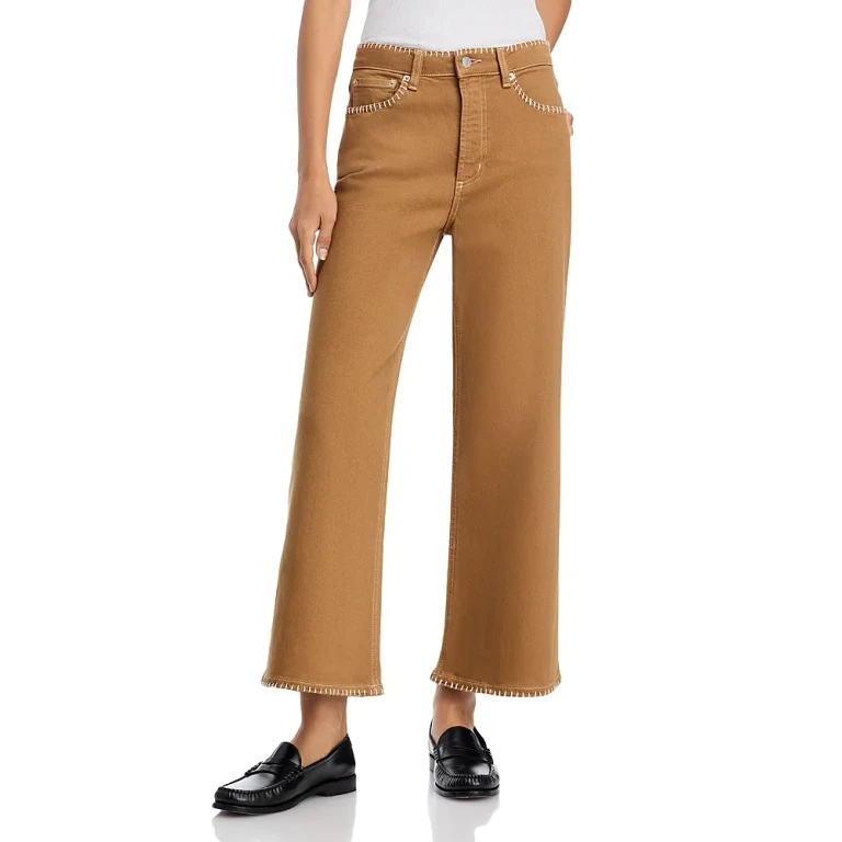 Rails Getty High Rise Wide Leg Cropped Jeans in Tradewind