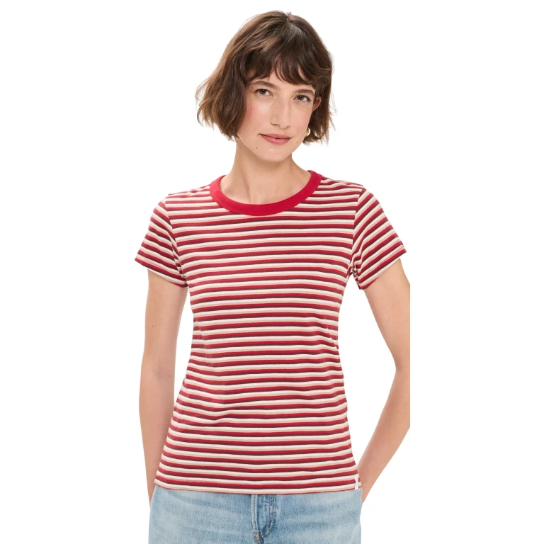 rag & bone The Slub Striped Tee Rdbgm M
