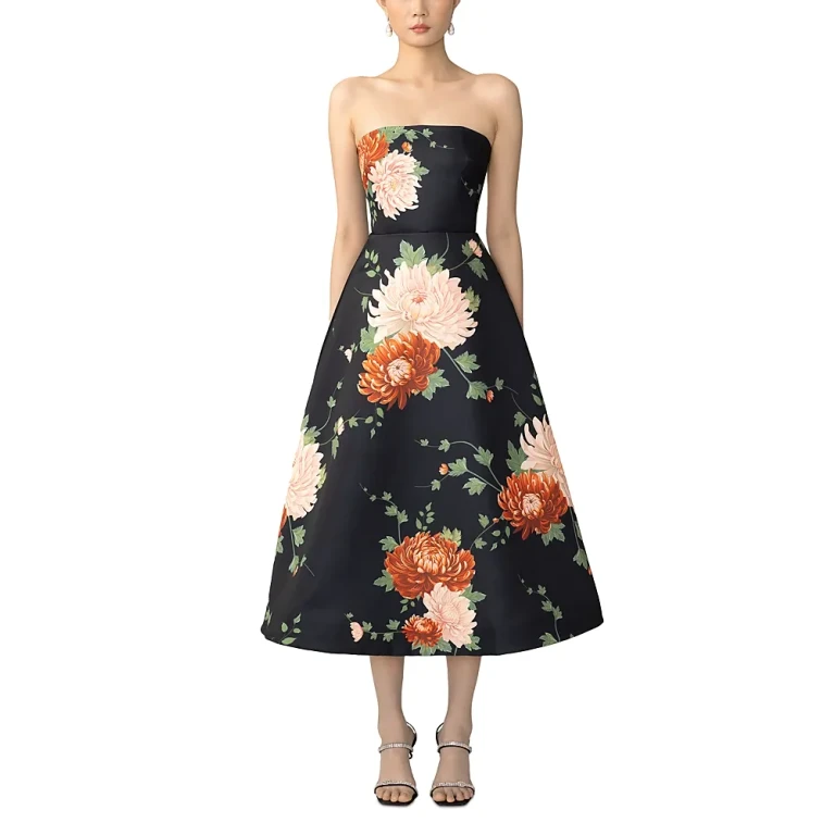 Sau Lee Fiora Satin Dress