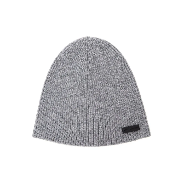 Saint Laurent Grye Beanie With Logo Patch In Cashmere Man