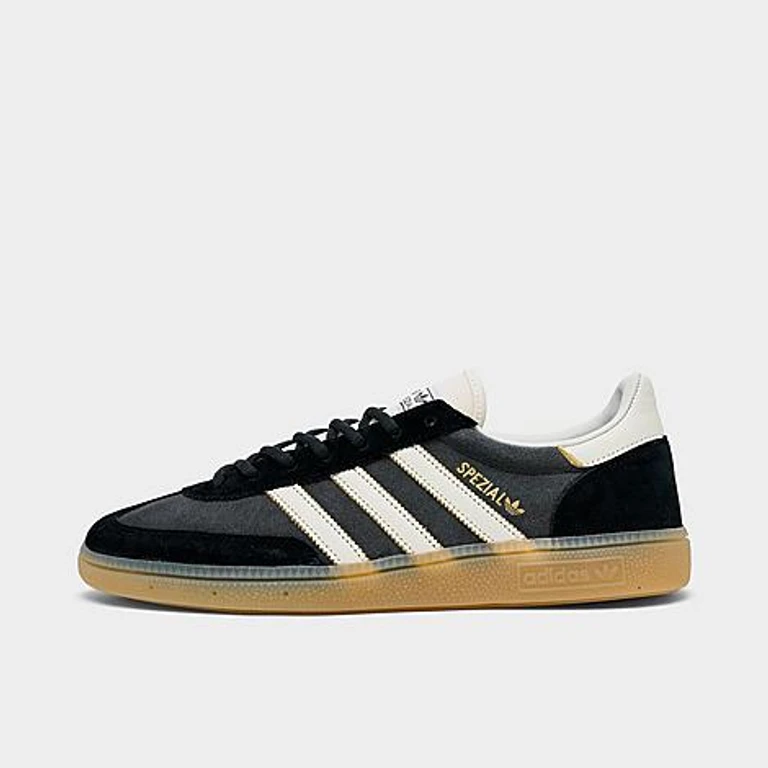 adidas Men's Originals Handball Spezial Casual Shoes in Carbon/Off White/Core Black Size: 7.5