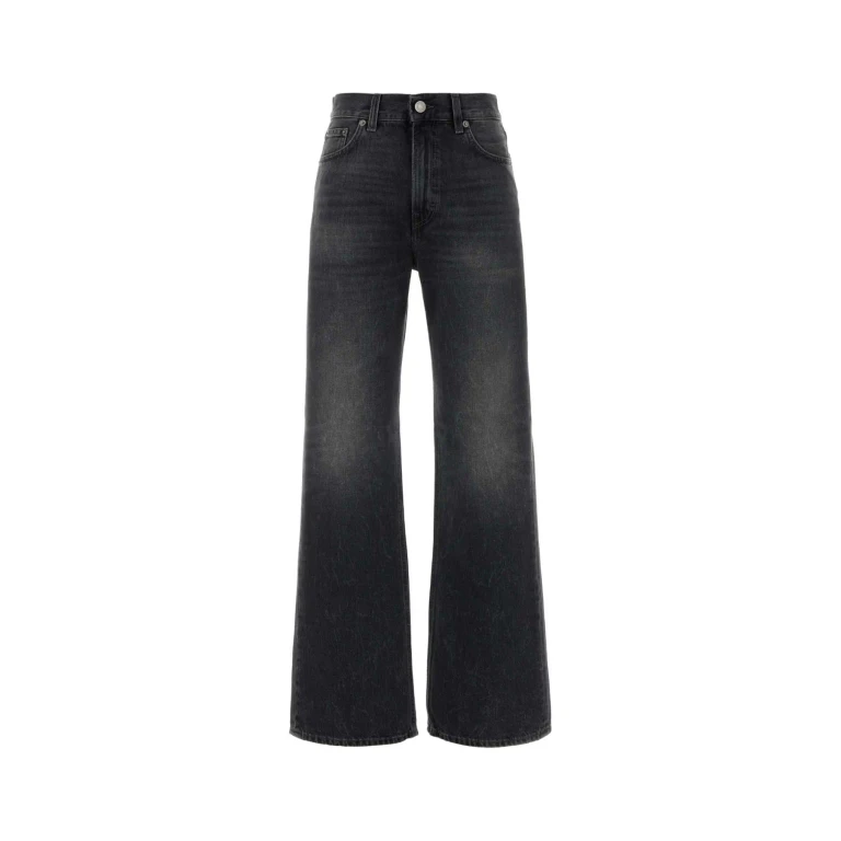 Black Denim Korea Jeans Authentic Back Wash Cut Exterior: Cotton - Women