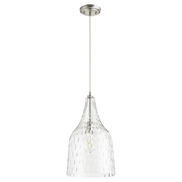 Satin Nickel One Light Pendant from the 8142 Pendants Collection