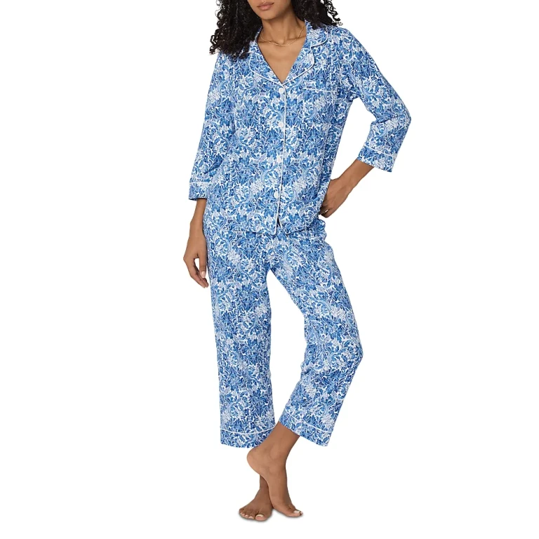 BedHead Pajamas Floral Crop Three Quarter Sleeve Pajama Set