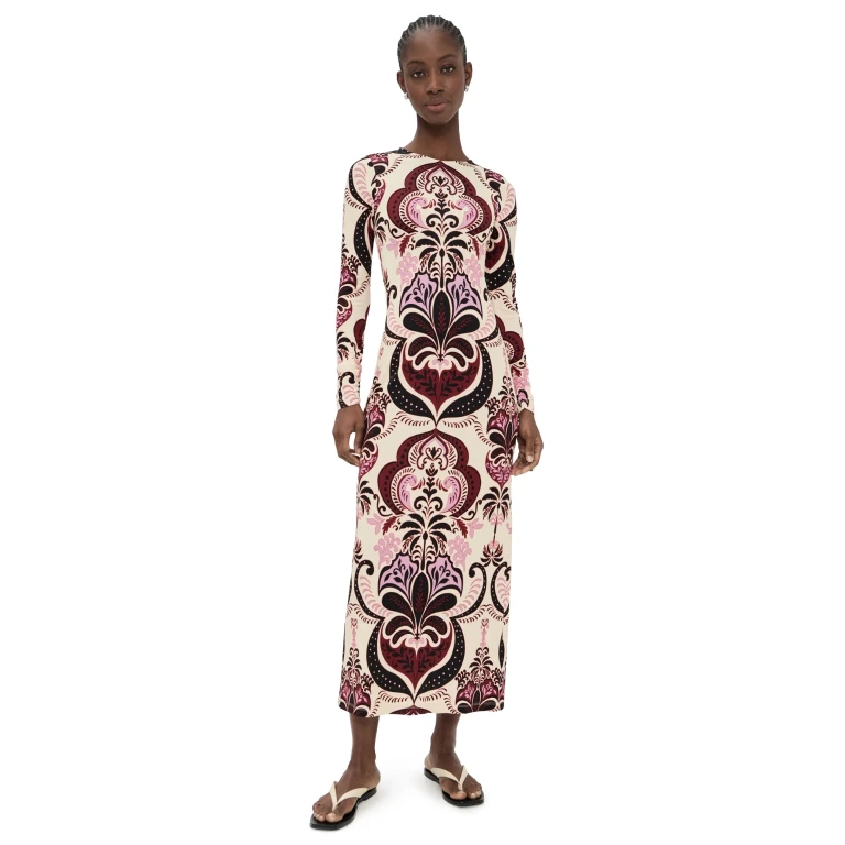 Cara Cara Danae Dress Palm Pavillion Ivory XXS