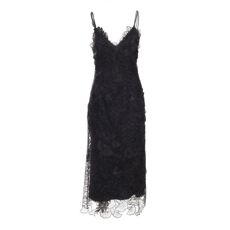 Vestido con bordados florales Alberta Ferretti