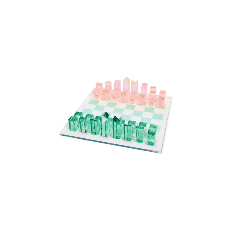 SunnyLife Lucite Chess & Checkers Ombre One Size