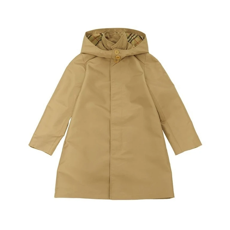 Burberry Boys Camel Nathaniel Hooded Coat
