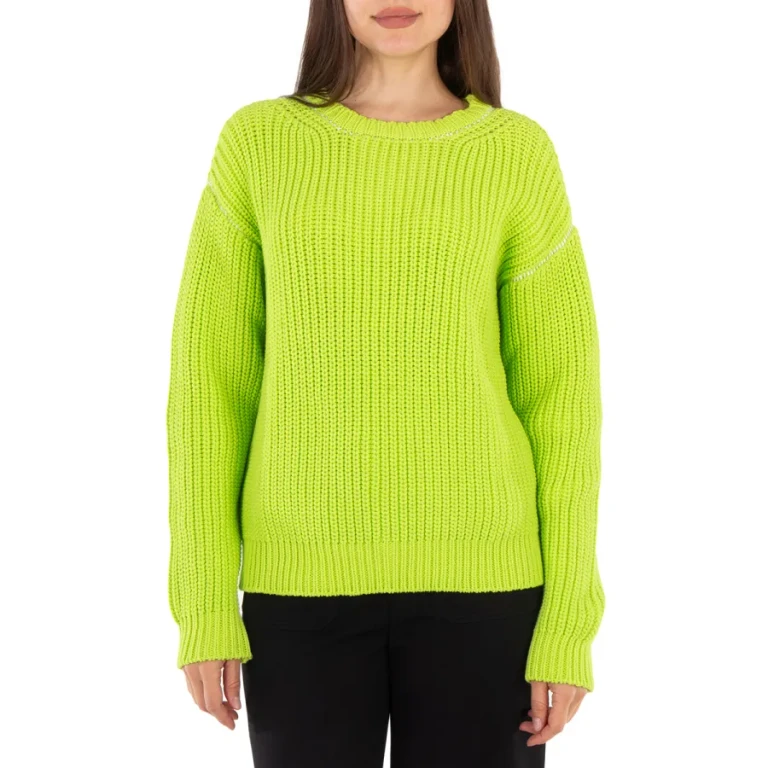 MM6 Ribbed Knit Crew Neck Sweater