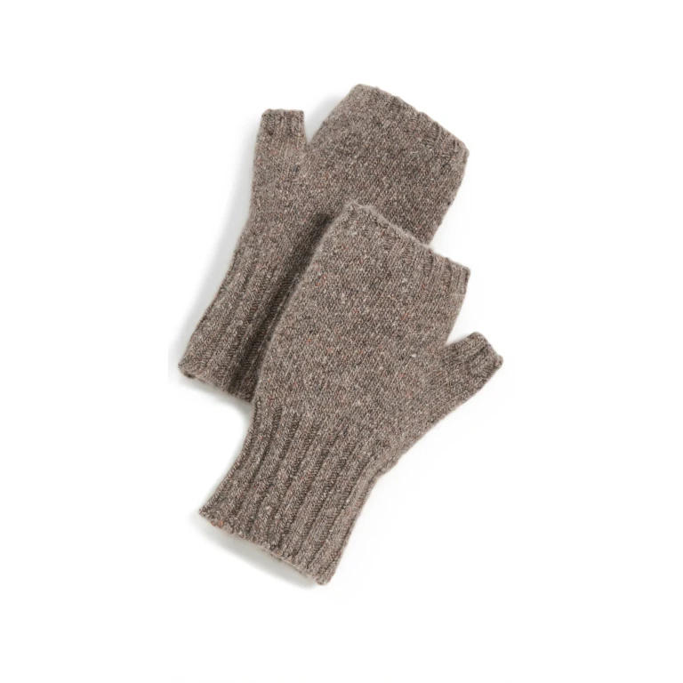 Vince Donegal Cashmere Knit Hand Warmer Charcoal One Size