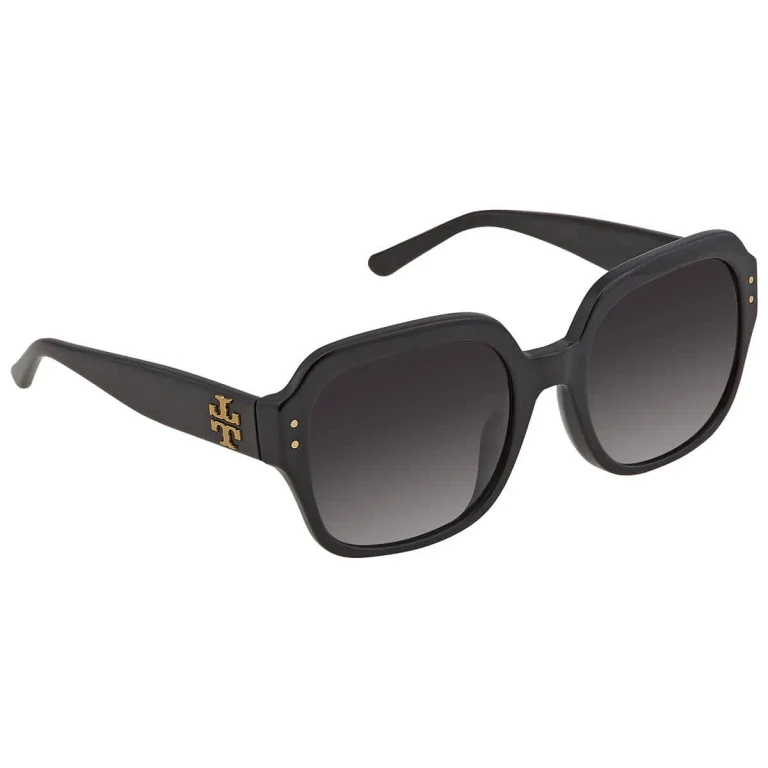 Tory Burch Polarized Grey Gradient Square Ladies Sunglasses TY7143U 1326T3 56