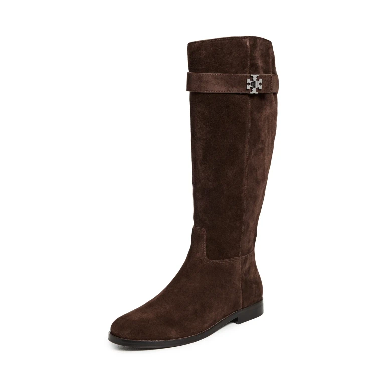 Botas de montar Tory Burch T Lock Dark Cocoa 9.5