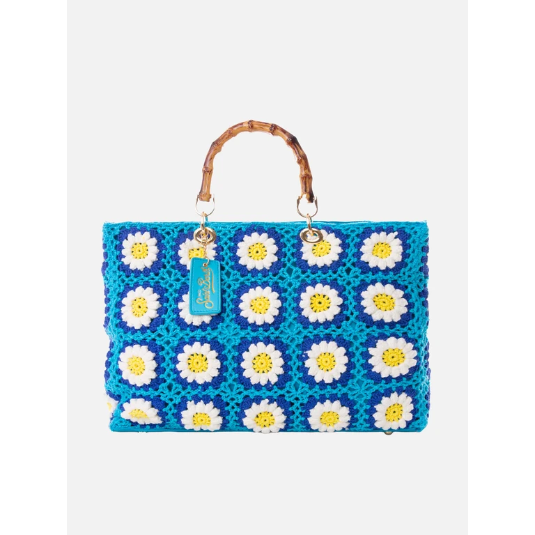 Mc2 Saint Barth Handmade Tiles Crochet Bag Victoria Blue - Unisex