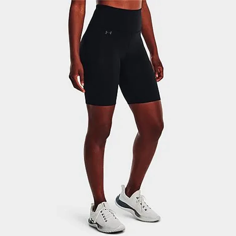 Under Armour Women's Motion 8" Biker Shorts in Black/Jet Gray Size: XS