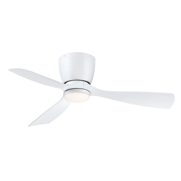 Fanimation Klinch 44" LED Indoor Ceiling Fan in Matte White with Opal Frosted Glass