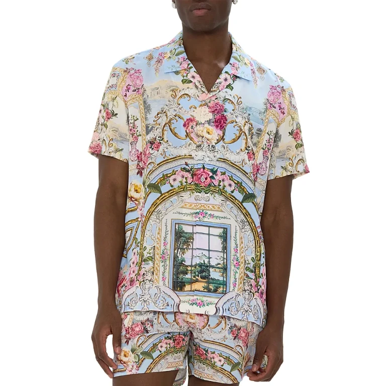 Camilla Printed Short Sleeve Camp Shirt