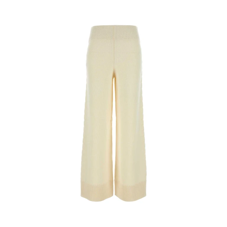 Camilla And Marc Ivory Wool Blend Ash Wide-Leg Pant Brightcream Pantaloni - Women