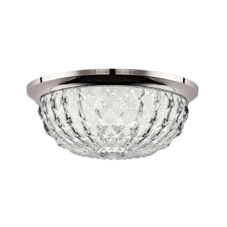 Genoa 1-Light LED Flush Mount Ceiling Light in Polished Chrome