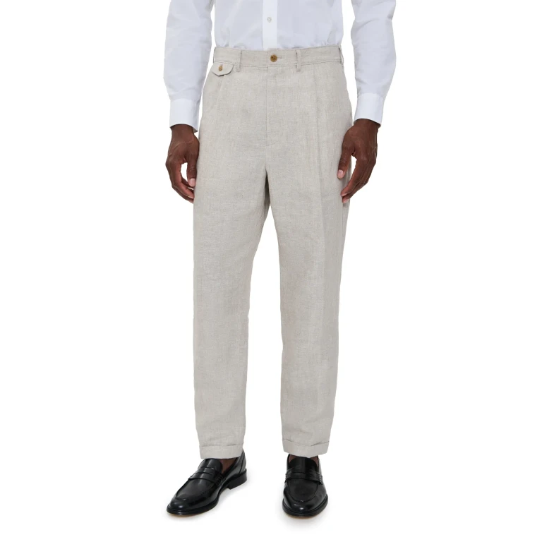 Alex Mill Standard Pleated Pants In Flax Linen Flax 33