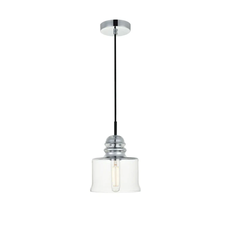 Chrome One Light Pendant from the KENNA Collection