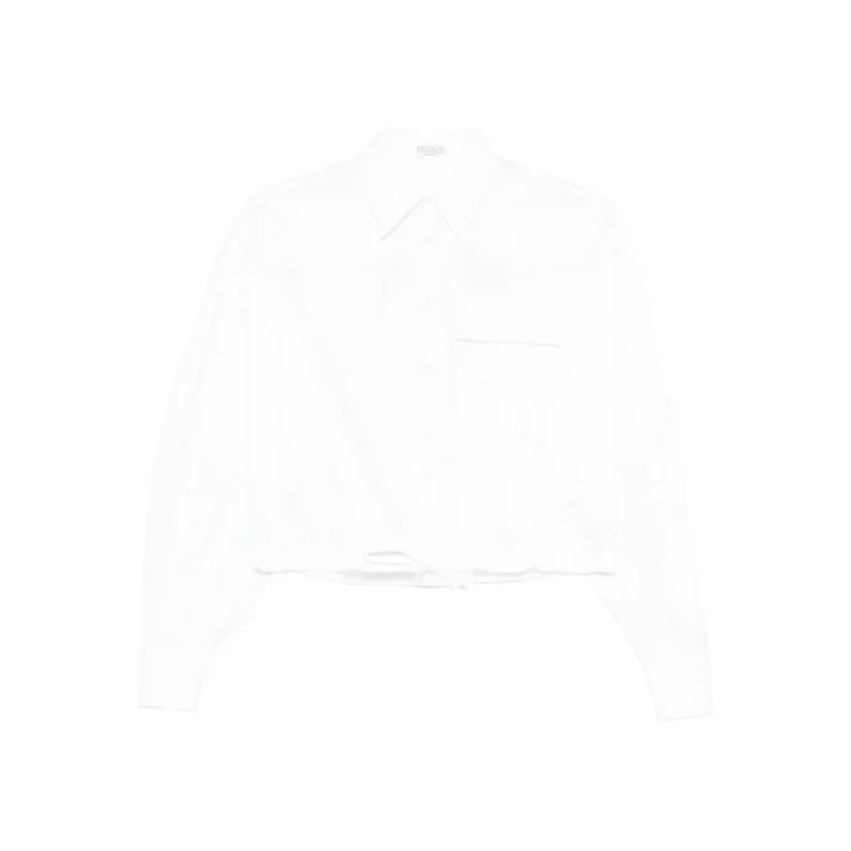 Relaxed Fit Cotton Poplin Shirt with Drawstring Hem (MH772NA916C159)