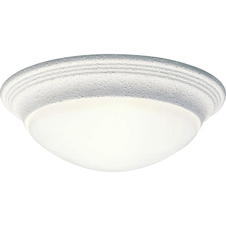 White One Light Flush Mount from the Alabaster Glass Collection