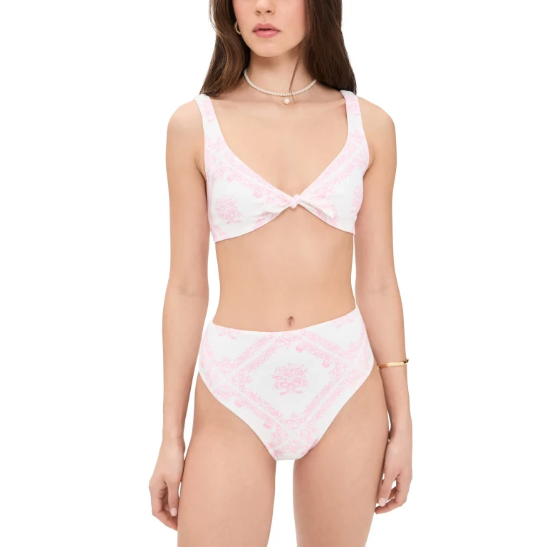 LoveShackFancy Perrin Swimsuit Ivory Heirloom XXL