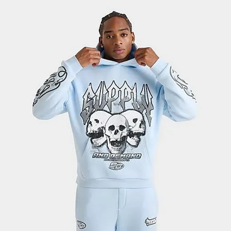 Supply & Demand Men's Tampa Hoodie in Clear Sky Size: Small