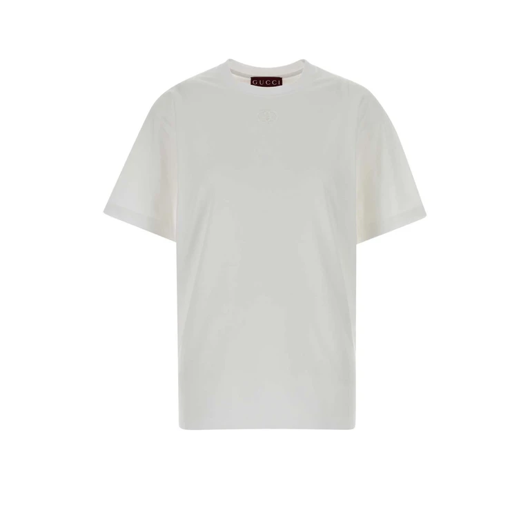 Gucci White Cotton T-Shirt Whitemix Exterior - Women
