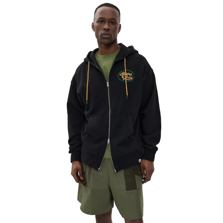 Nicholas Daley Roots Zip Up Hoodie Black L