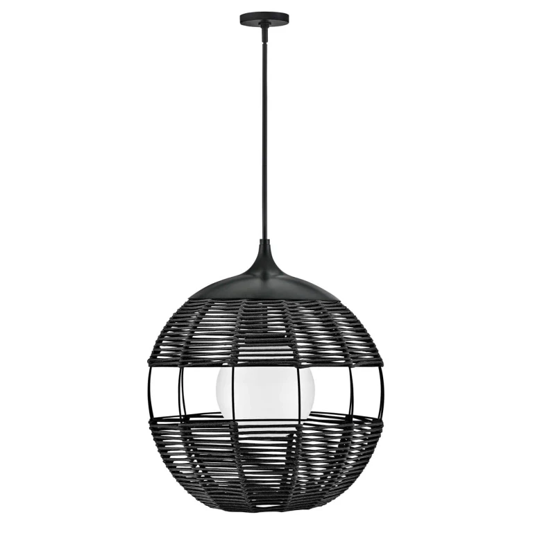 Black LED Hanging Lantern from the Maddox Collection