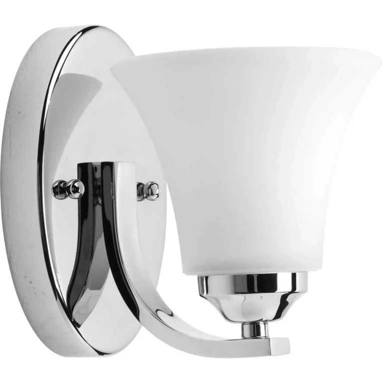 Polished Chrome One Light Bath Bracket from the Adorn Collection