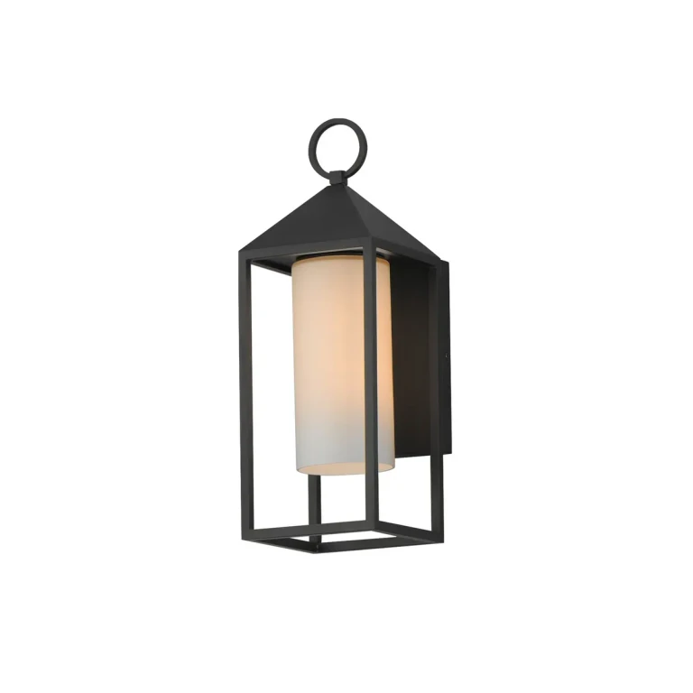 Black One Light Outdoor Wall Sconce from the Aldous Collection