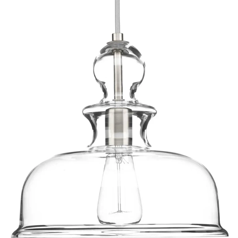 Brushed Nickel One Light Pendant from the Staunton Collection
