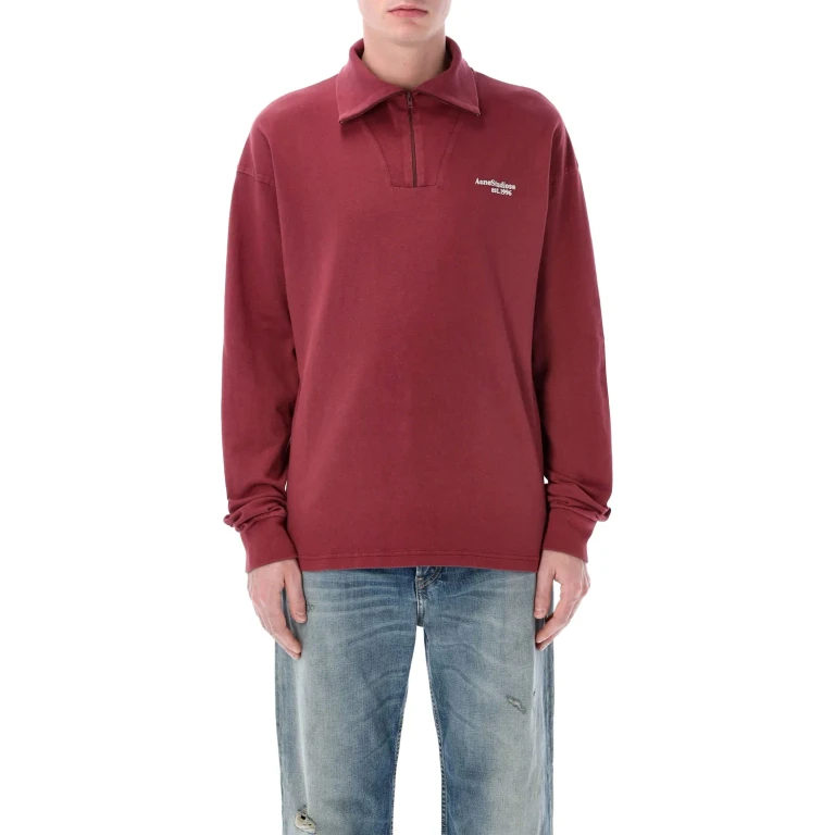 Acne Studios Zip-up Logo Sweatshirt