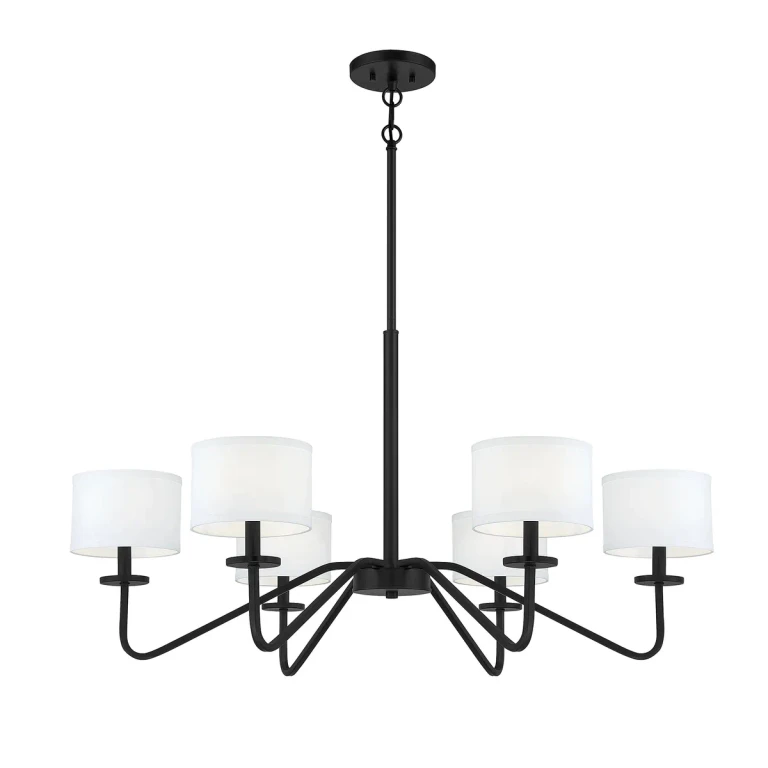 Trade Winds Lighting 6-Light Chandelier In Matte Black - TW30097-MBK