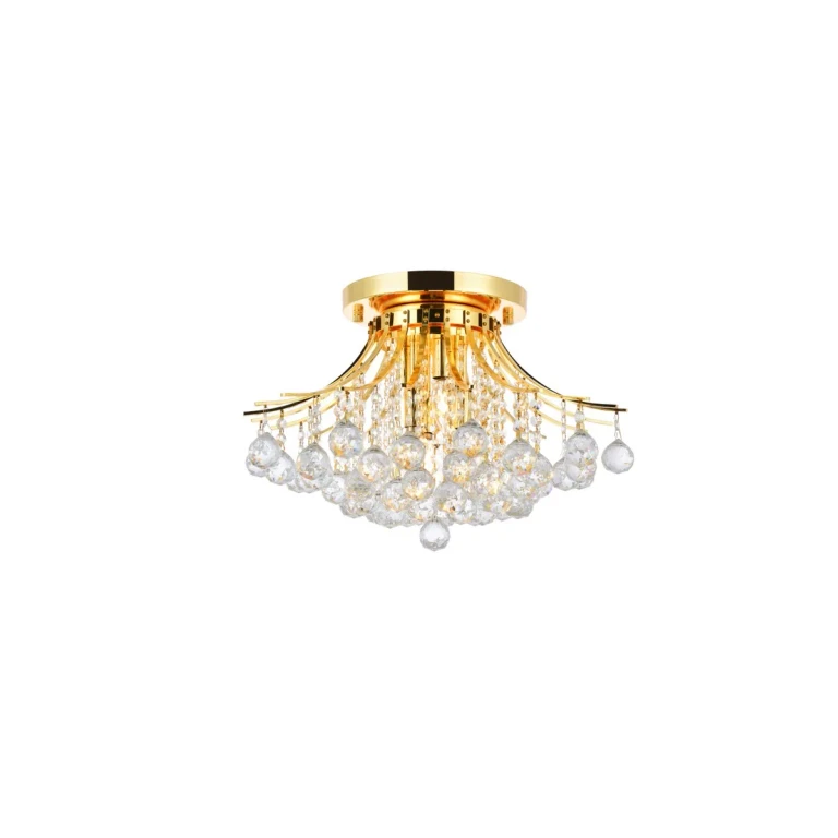 Gold Six Light Flush Mount from the Toureg Collection