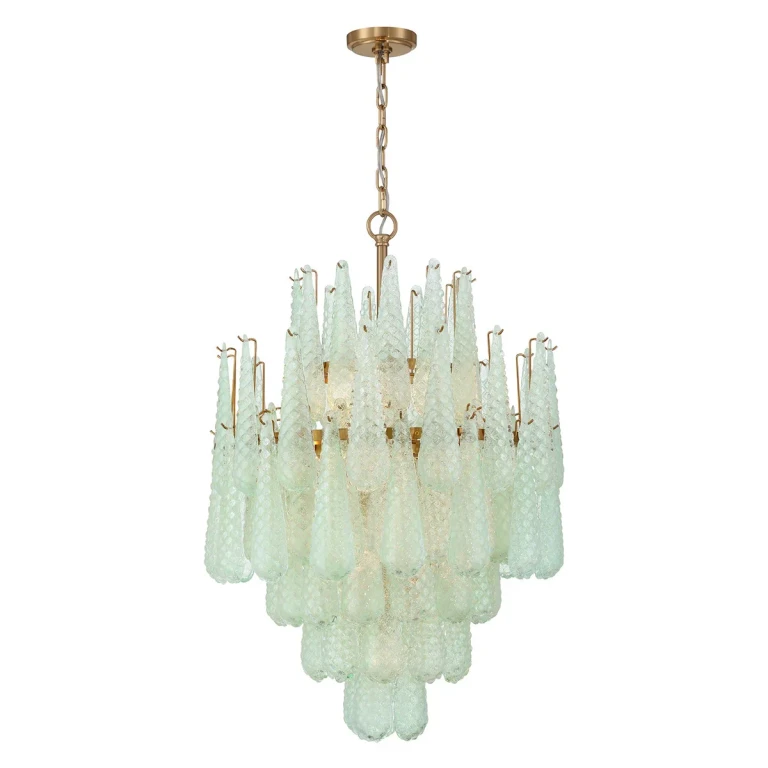 Aged Brass Chandelier from the Ollie Collection