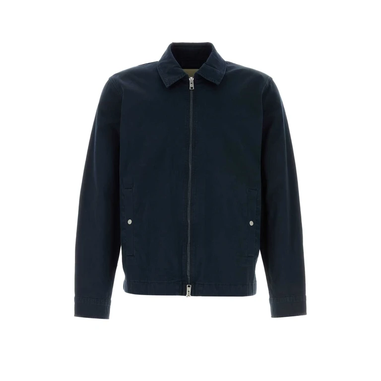 Woolrich Midnight Blue Stretch Twill Jacket Meltonblue Exterior: Cotton Elastane Giubbini - Men