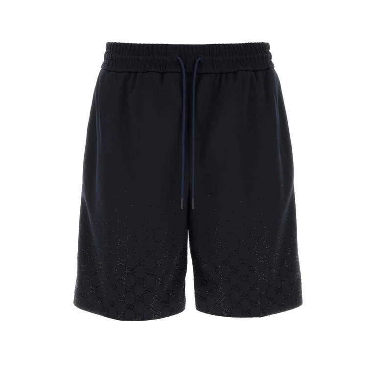 Gucci Midnight Blue Polyester Bermuda Shorts Inkmix - Men