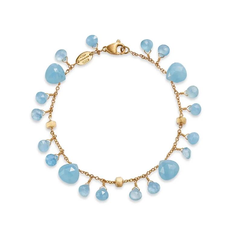Marco Bicego 18K Yellow Gold Paradise Aquamarine Dangle Bracelet - Exclusive